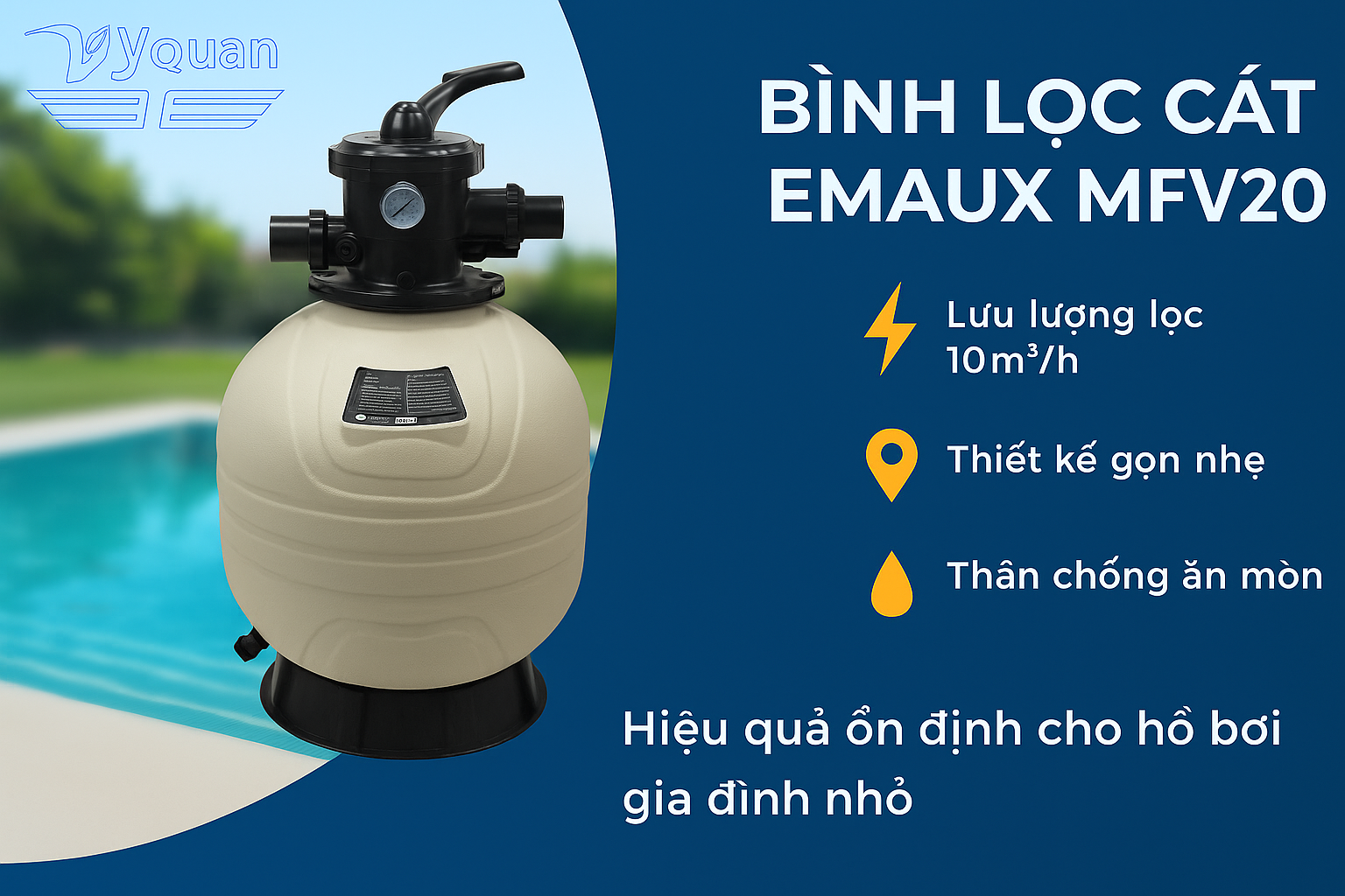 Bình Lọc Cát Emaux MFV20