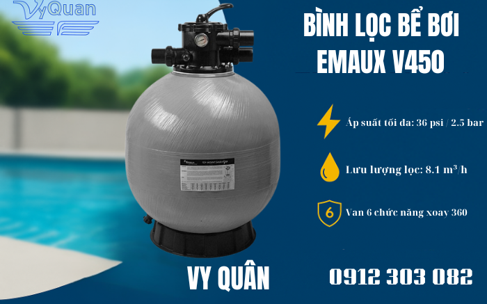 Bình lọc cát Emaux V450