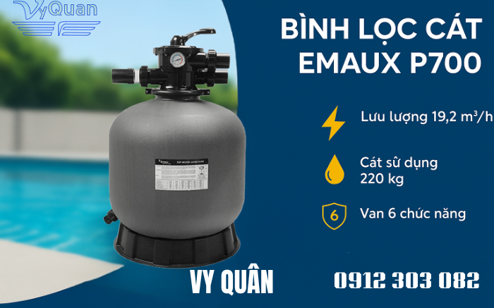 Bình lọc cát hồ bơi Emaux P700