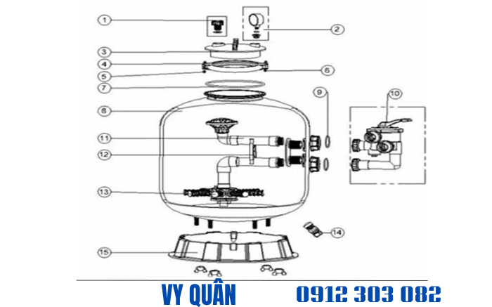 Bình Lọc Hồ Bơi PL1200
