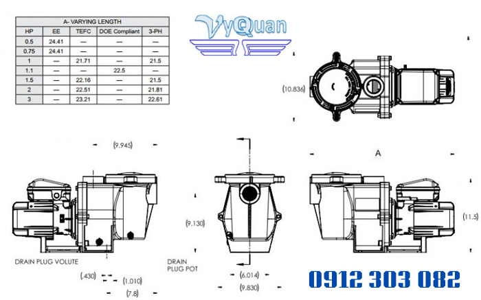 Bơm lọc Whisperflo150 – 1.5HP/220V 