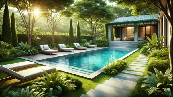 Các mẫu thiết kế bể bơi gia đình